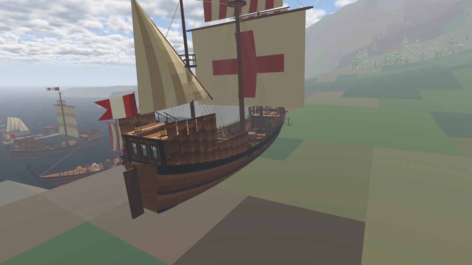 A carrack at sea