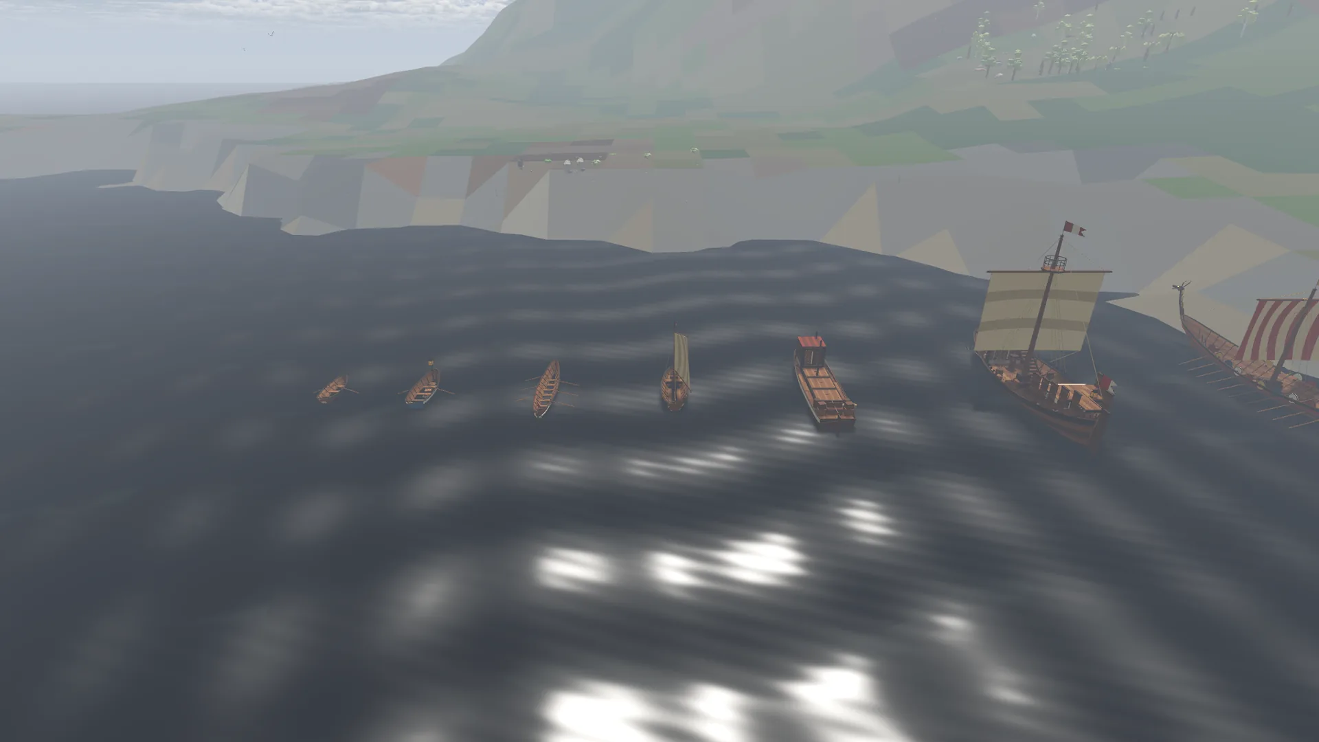 De vloot op het water