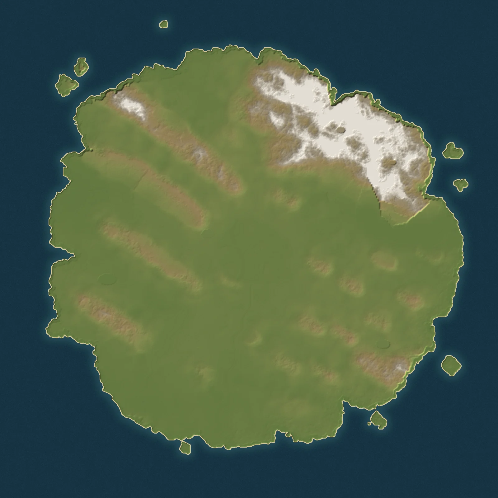 Relief map of the island
