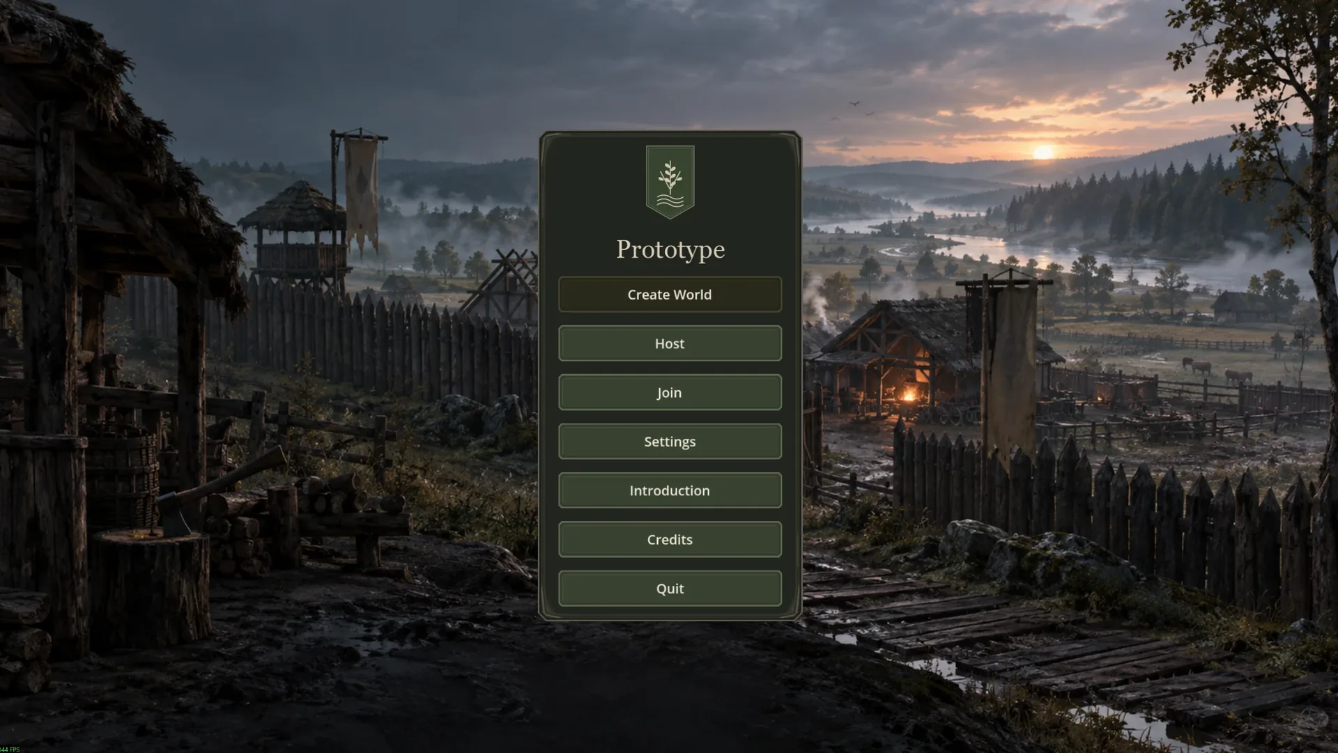 The main menu
